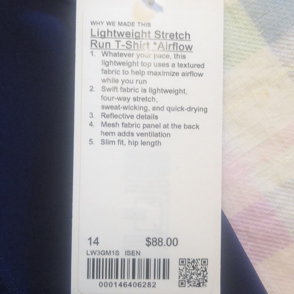 Lululemon Running T Shirt Blue size 14 - Picture 4 of 4